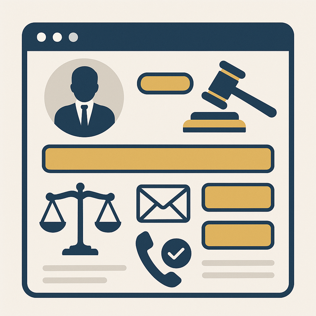 Página de enlaces para abogados: servicios, contacto y redes