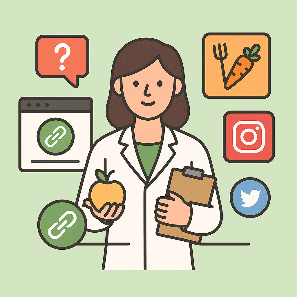 Link único para nutricionistas: consultas, recetas y redes