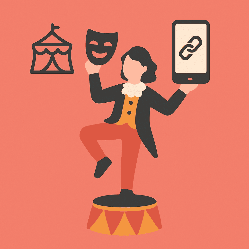 Link único para artistas de circo o teatro: tu escenario digital